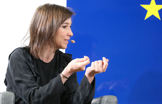 Carola Schneider im Haus der EU