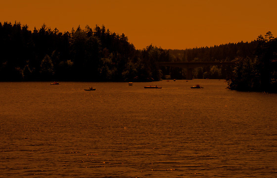 Abends am Kamptalstausee