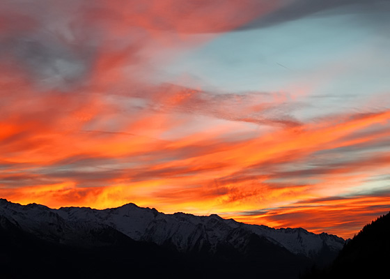 Pinzgau: Abendrot - Wolkenstimmung / Foto: Thomas Winkler 