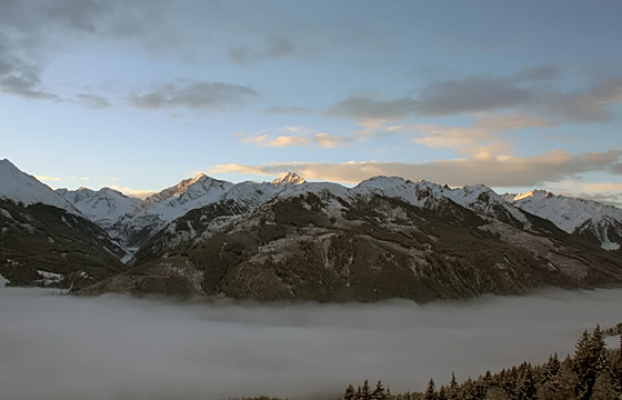 Abendhimmel &uuml;ber dem Nationalpark Hohe Tauern