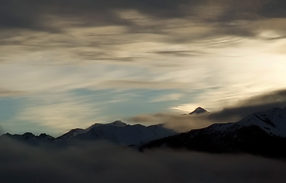 Morgend&auml;mmerung &uuml;ber dem Pinzgau