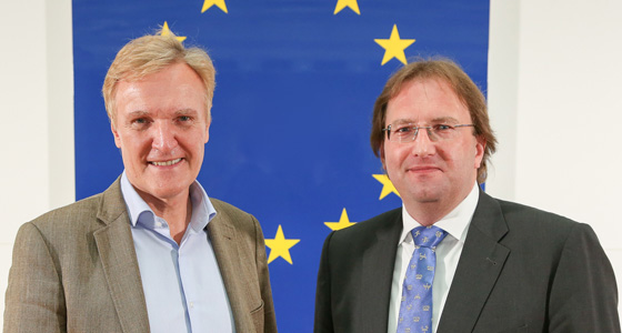 K.A. Schröder mit Benedikt Weingartner im Haus der EU - Wien