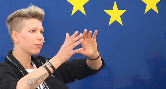 Virginia Ernst im Haus der Europischen Union