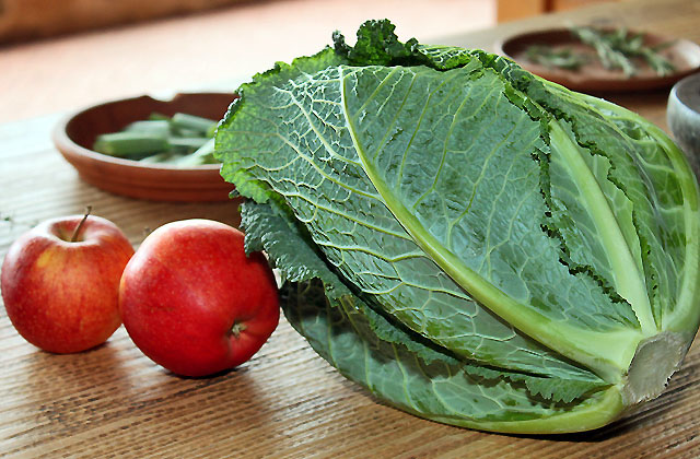 In der Antike gab es viel Rohkost: &Auml;pfel, Kraut, Kohl ... alles BIO!