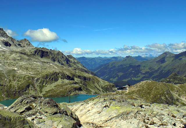 Wei&szlig;see mit Berghotel Rudolfsh&uuml;tte / Gletscherwelt Wei&szlig;see - Panorama 